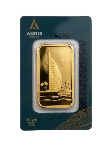 Auriz Minting 24K Gold Bar 50 G (999.9 Fine) 
