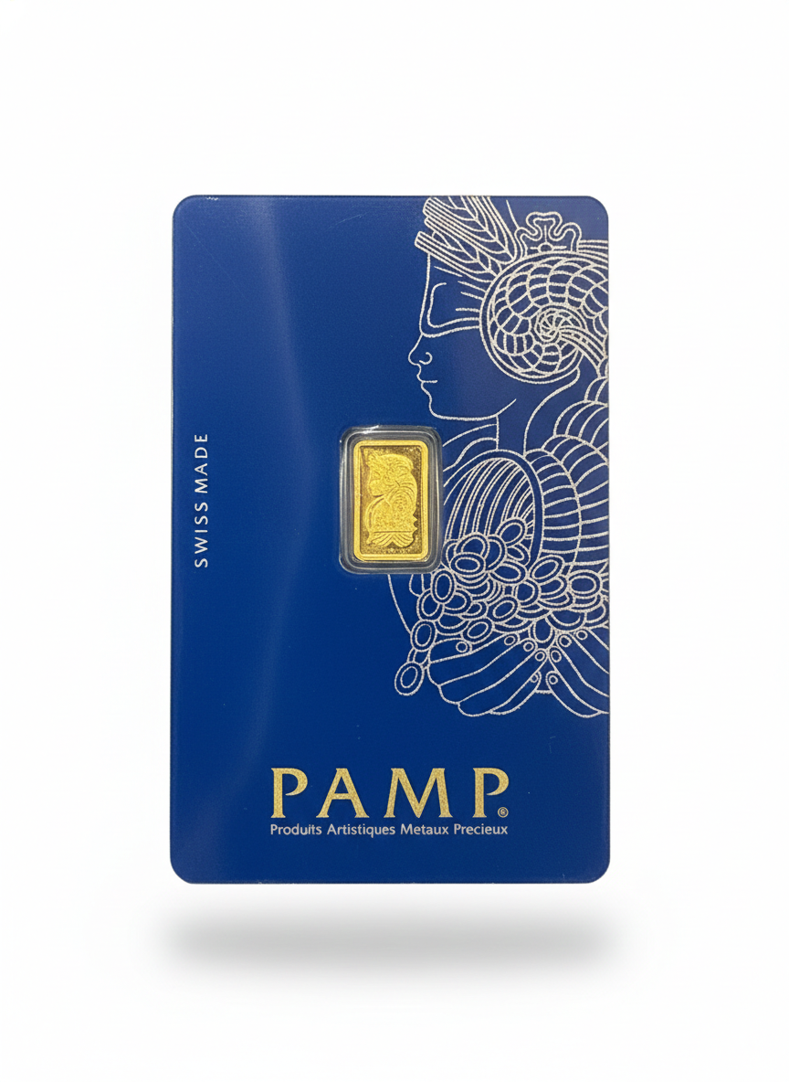 PAMP Suisse Gold Bar 1 Gram (999.9 Fine Gold)
