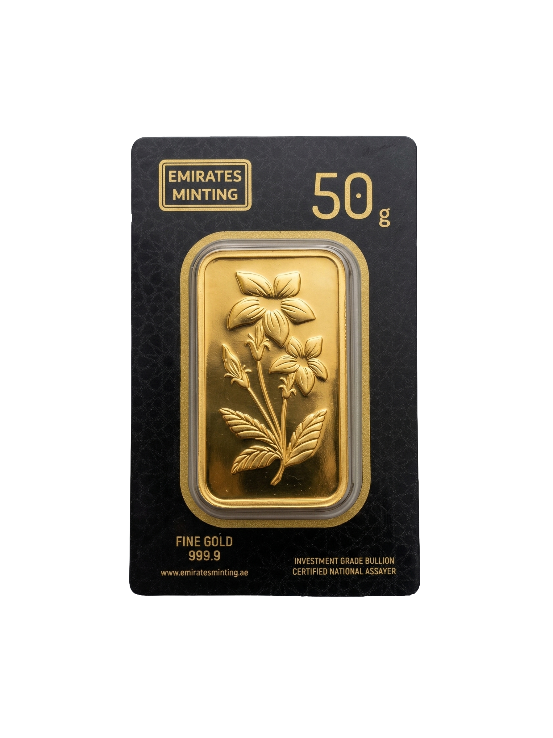 Emirates Minting 50g 24K Gold Bar